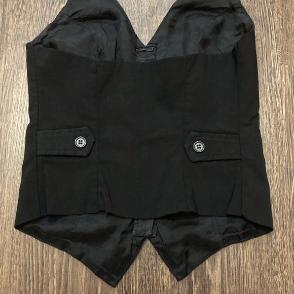 Vintage Le Chateau Black Halter Vest - Picture 12 of 17